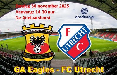 GA Eagles en FC Utrecht houden elkaar in evenwicht, 2-2