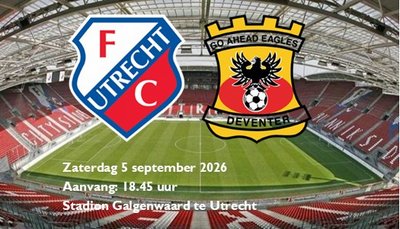 FC Utrecht - GA Eagles bij 1-3 gestaakt